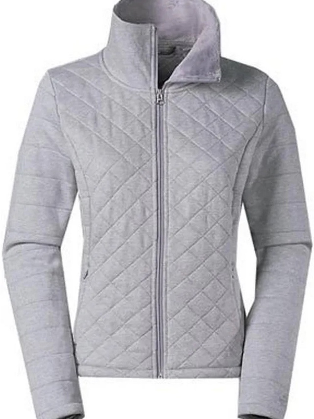 The North Face Light Gray Caroluna Quilted Jacket